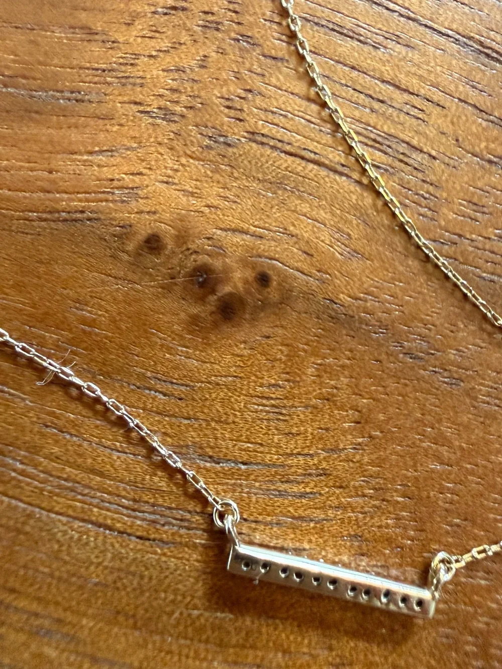 Adina Reyter Pave diamond bar Gold Chain Necklace